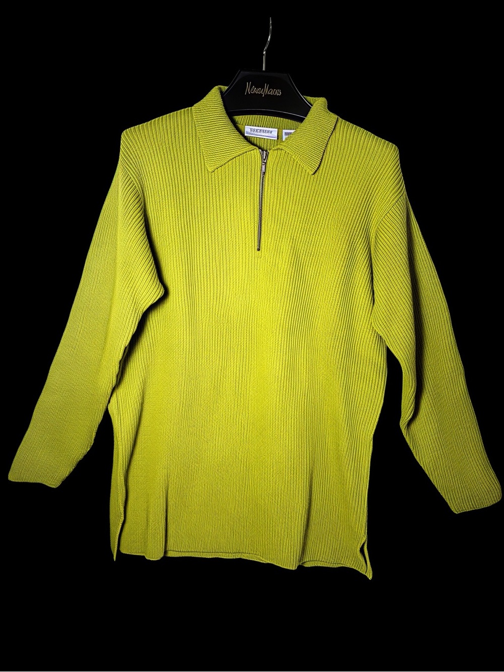 Preview International Men's Lime Zip Polo Sweater